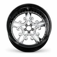 Jantes bicolores noir et argent, design à relief tridimensionnel avec déport profond, 5x112/120/130 PCD, 19-23 pouces