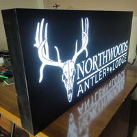 Enseigne lumineuse LED ronde personnalisée, lettres en acrylique rétroéclairées, boîte lumineuse publicitaire pour logo de magasin ou entreprise