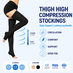 BEILI <span class=keywords><strong>Medias</strong></span> de compresión de enfermera Calcetines de compresión médica 23-32 MmHG Calcetines de circulación sanguínea Calcetín de vena varicosa - Product Image 1