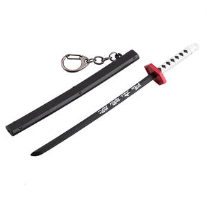 LLavero de Anime japonés Demon Slayer, no Yaiba Kimetsu, accesorios <span class=keywords><strong>para</strong></span> Cosplay, modelo de <span class=keywords><strong>arma</strong></span>, juguetes de Anime, accesorios de 17cm - Product Image 5