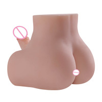 3-in-1 Shemale-Sexpuppen Muschi Arsch Männlicher Masturbator Erotikspielzeug Realistischer Dildo Vagina Anus Sex-Torso für Männer Frauen Paare