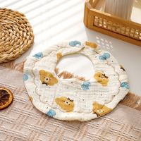 Bavoirs tricotés personnalisés pour bébé, imprimé dessin animé, bavoir d'alimentation sans manches, étiquette de table