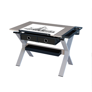 <span class=keywords><strong>Table</strong></span> <span class=keywords><strong>de</strong></span> <span class=keywords><strong>dessin</strong></span> <span class=keywords><strong>industrielle</strong></span> en métal Kidomena, nouveau style, avec pieds réglables, pratique pour l'art et le travail - Product Image 2