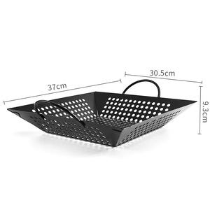 Hot Selling Barbecue Accessories Bbq Tray Carbon Steel Grill <strong>Oven</strong> Tray Bbq Wire Mesh Bbq Serving Trayfor Vegetable Grilling - Product Image 4