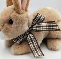 OEM/ODM cadeau personnalisé de haute qualité en gros peluche mignon doux lapin 10 pouces avec ruban pour enfants