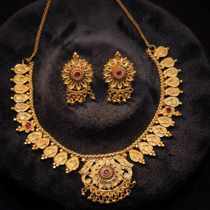 Venta al por mayor 14K 18K 24K Gold Filled Floral Design Jewelry Set, Forming Short Necklaces Set, Brass Gold Plated Fashion Jewelry Set. - Product Image 3