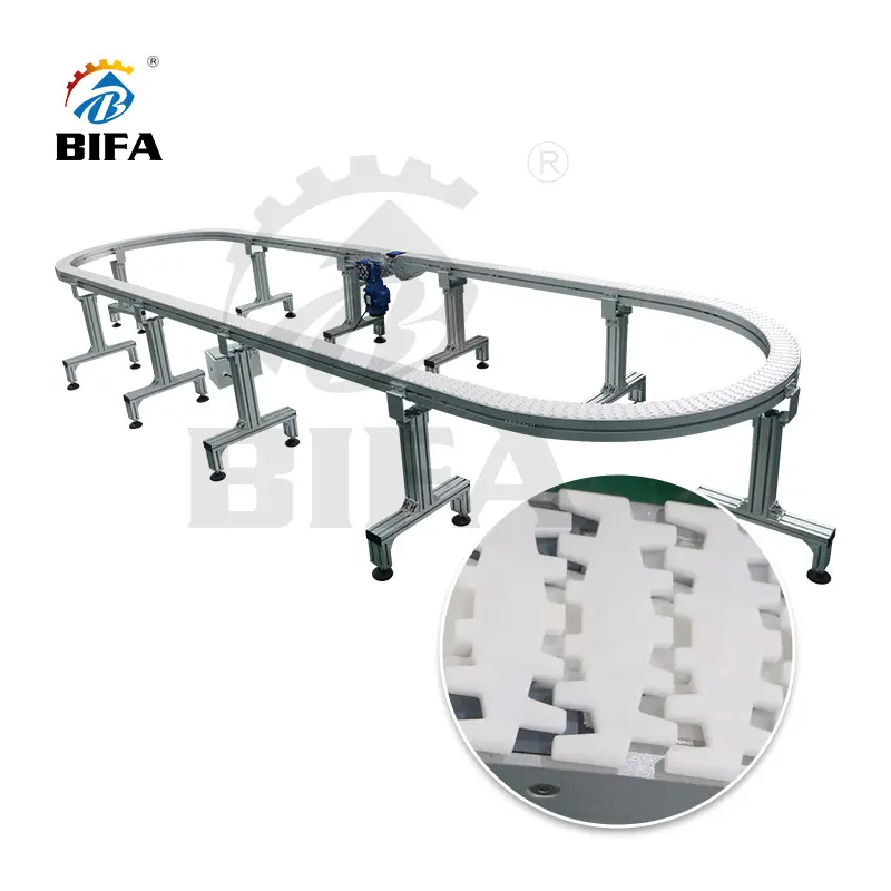 BIFA Customized Ring U 45-270 degree Conveyor Food Logistics Sorting Assembly Line Belt