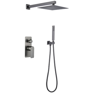 Ensemble de <span class=keywords><strong>douche</strong></span> encastré contemporain robinet eau chaude froide <span class=keywords><strong>mitigeur</strong></span> mural dissimulé <span class=keywords><strong>mitigeur</strong></span> de <span class=keywords><strong>douche</strong></span> en laiton noir mat - Product Image 5