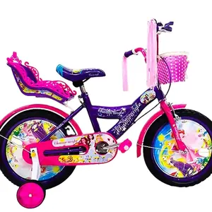 新设计花型12英寸/14英寸/16英寸/18英寸女婴儿童自行车，带3-10岁娃娃座