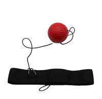 Vente en gros, rouge, noir, personnalisé, haute vitesse, jeu de balles réflexes de boxe avec bandeau