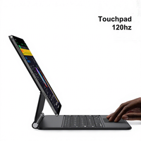 Nouvelle tablette intelligente sans fil USB-C pour iPad Pro 12,9 pouces, clavier magique rétroéclairé LED RGB ultra fin 2018-2022 Pro M4 M3 M2