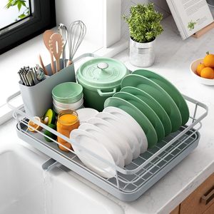 Escurridor de Platos Metálico Moderno de Alta Calidad, Tipo Vertical, <span class=keywords><strong>para</strong></span> Encimera de Cocina, Organizador de Utensilios, Escurridor de Vajilla, Cesta <span class=keywords><strong>para</strong></span> Secar Platos - Product Image 3