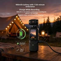 Caméra d'action portable 720P grand angle avec rotation à 180°, lampe torche LED intégrée, prise en charge jusqu'à 128 Go
