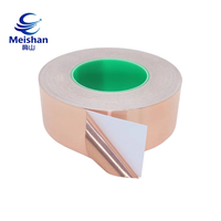 Ruban de blindage flexible en acrylique à double conductivité en cuivre Meishan, haute adhérence, conducteur thermique, anti-âge pour l'électronique
