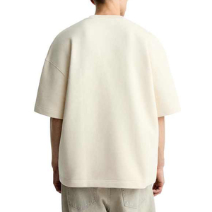 เสื้อยืดทรงบ็อกซี่ผ้าคอตตอนเนื้อหนา ใส่สบายสำหรับฤดูร้อน เสื้อยืดเปล่าคุณภาพสูง คอกลม ทรงโอเวอร์ไซส์ - Product Image 2