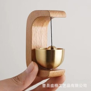 Timbre Magnético de Madera Sólida, Diseño Minimalista en Haya y Nogal, Decoración para Entrada de Casa, 7x4.5x3.5cm, Funciona con Batería - Product Image 3