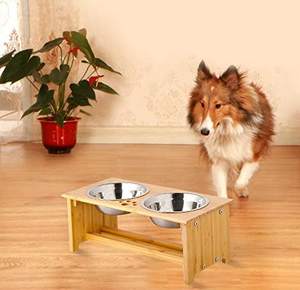 Penjualan terlaris WDF OEM mangkuk anjing kayu berdiri dengan tinggi yang dapat diatur mangkuk makanan anjing peliharaan kucing tinggi dengan dudukan pemberi makan hewan peliharaan bambu - Product Image 6