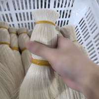 Extensiones de Cabello de Lujo, Cabello Humano por Kilo, Marrón Rubio 613, Sin Trama, Cabello Humano a Granel Estilo Boho