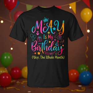 Camiseta con estampado tie-dye para el mes de mayo, el mes de mi cumpleaños - Product Image 3