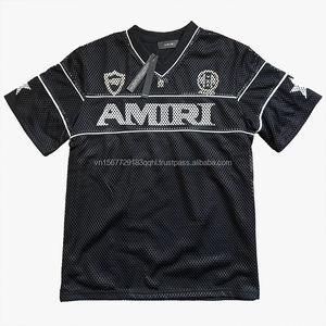 เสื้อฟุตบอล ผ้าฝ้าย 100% แห้งเร็ว ป้องกันรังสียูวี ผ้าตาข่ายระบายอากาศ คอวี แขนสั้น เสื้อยืดผู้ชาย ผู้หญิง สไตล์คู่รัก แฟชั่น - Product Image 6