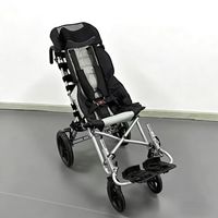 Poussette pour enfant handicapé à besoins spéciaux CS07Plus avec profondeur de siège et angle de dossier réglables et repose-pieds pour paralysie cérébrale
