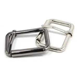 Metal Retângulo Ajustador Triglides Slides Belt Buckle 3 cm Rolo Pin Buckle para Dog Collar Gunmetal Heel Bar Bolsa