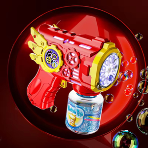 Pistolet à bulles électrique à 12 trous, machine à bulles automatique, jouet d'été pour enfants en plein air, pistolet à bulles en plastique PP pour enfants - Product Image 2