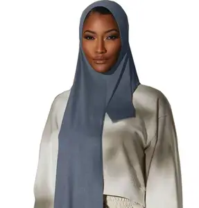 Hijab en jersey instantané pour femmes musulmanes, facile à porter, écharpe en jersey à une boucle