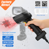 Lecteur de codes QR à détection automatique haute performance, design étanche IP67 pour extérieur, scanner de codes-barres 2D portable