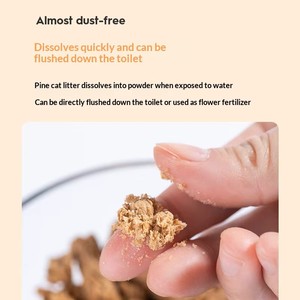 Pine Wood <b>Cat</b> <b>Litter</b> | Natural Plant-Based Pellets Low Dust Flushable Heating Bio Pellets Deodorizing Absorbent | OEM Bulk 10kg - Product Image 6