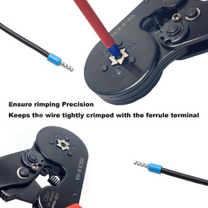 Kit d'outils pour fils HSC8 6-6 0.25-6mm2, pince à sertir 23-10AWG, ensemble de 1200 embouts de connexion, kit d'outils de sertissage - Product Image 4