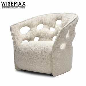 WISEMAX nouveau mobilier d'art haut de gamme fauteuil de salon tufté canapé rond chaise dossier haut évider villa hôtel fauteuil loisirs - Product Image 5