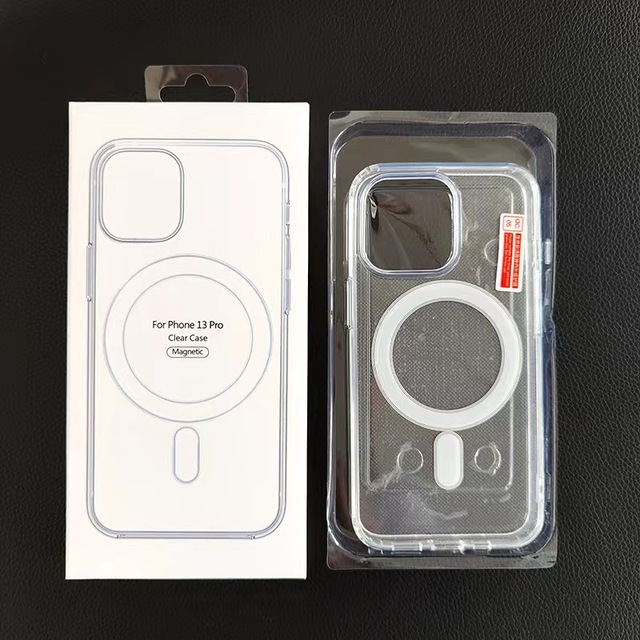 Magnetic Clear Transparent Shockproof Phone Case for iPhone 15 Pro Max 14 Pro 13 Pro 12 11 Xr Xs 8