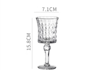 Verres à vin élégants de Style <span class=keywords><strong>français</strong></span> pour mariage ensemble de verres à vin Vintage à rayures diamantées pour restaurant de fête - Product Image 2