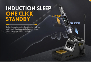 Fnirsi HS-02 hàn sắt thông minh ngủ IPS hiển thị Màu màn hình Hàn trạm làm lại PD 100W dụng cụ sửa chữa di động - Product Image 4