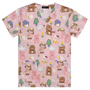 Uniformes médicos con estampado de hospital de algodón puro 100% de estilo unisex - Product Image 5