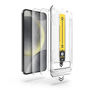 2er-Pack 2.5D Staubentfernender HD-Klarer Displayschutz für iPhone16 Pro Max Anti-Spy Gehärtetes Glas für Samsung mit Easyapp - Product Image 1