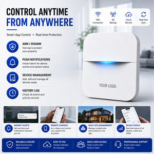 Système d'<span class=keywords><strong>alarme</strong></span> intelligent OEM ODM WiFi 4G GSM ABS pour les entreprises de <span class=keywords><strong>sécurité</strong></span> avec contrôle RFID et application - Product Image 3