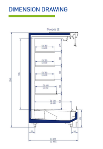 Refrigerador de Frutas Carrier de 3,8 Metros, Armário Refrigerado para Supermercado, Expositor Vertical de Vegetais - Product Image 5