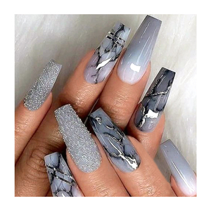 Offre Spéciale – Ongles Longs Ballerina Coffin Diamantés – Ongles Press-on de Luxe – Boîte Personnalisée – Ongles Artificiels Personnalisables pour Noël - Product Image 5