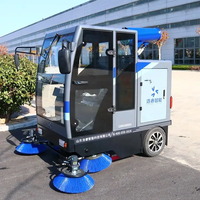Balayeuse de voirie entièrement électrique, machine de nettoyage de rue intégrée avec fonctions de balayage et d'aspiration, pour routes, propriétés, communautés, entrepôts, usines