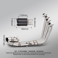 POUR SRK600 | Tuyau d'échappement avant pivotant pour moto 680CC(2026) - Connexion au section de queue de 60 mm