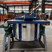 Four de fusion à induction inclinable 300kg 500kg pour la fusion de l'aluminium, four électrique pour la fusion de métaux de rebut UBC