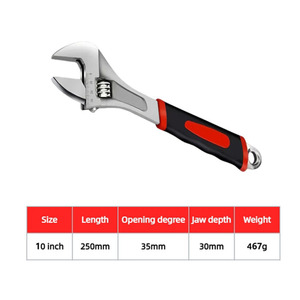 8'' 15'' 10'' 12'' Carbon Steel <strong>Adjustable</strong> <strong>Spanner</strong> Ratchet Wrench and Allen Key with Plastic Handle Repair Tools Money Wrench - Product Image 6