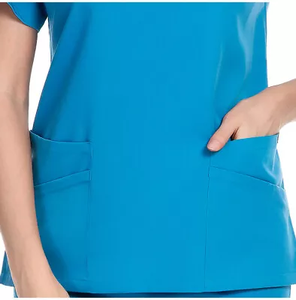 Ensemble de gommages coordonnés pour femmes LOGO PERSONNALISÉ Ensembles d'uniformes de gommage à manches courtes Infirmière avec poches Ensemble uniforme de clinique d'infirmière - Product Image 5