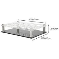 Plateau de service de bouteille en acrylique personnalisé Porte-verres à liqueur en acrylique Présentoir pour verre à vin en acrylique
