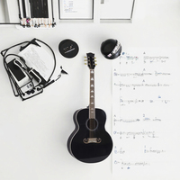 Guitare acoustique folk 6 cordes en bois d'épicéa brillant de 42 pouces, dos et côtés en acajou, mécaniques entièrement fermées, modèle C8 pour adulte