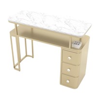 Table de manucure en bois massif de luxe, multifonctionnelle, pour salon de beauté, table simple ou double et ensemble de chaises