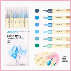 Marqueur <span class=keywords><strong>pinceau</strong></span> double embout style chinois, 30 couleurs, à base d'eau, pour étudiants, idéal pour l'outillage et le dessin, la peinture à l'aquarelle - Product Image 5