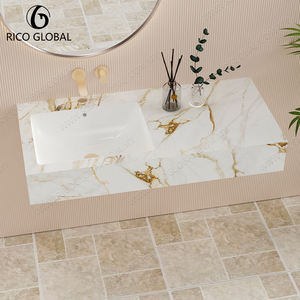 Lavabo de una Pieza de Porcelana de Lujo Moderno con Diseño Integrado - Product Image 1